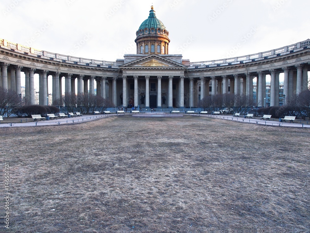 Obraz premium Kazan Cathedral is a cathedral on the Nevsky Prospekt in Saint Petersburg, Russia