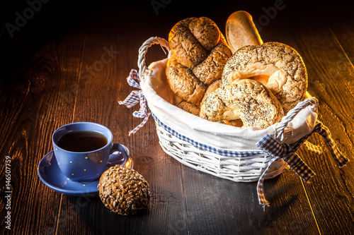A cup with a cookie. Baking...