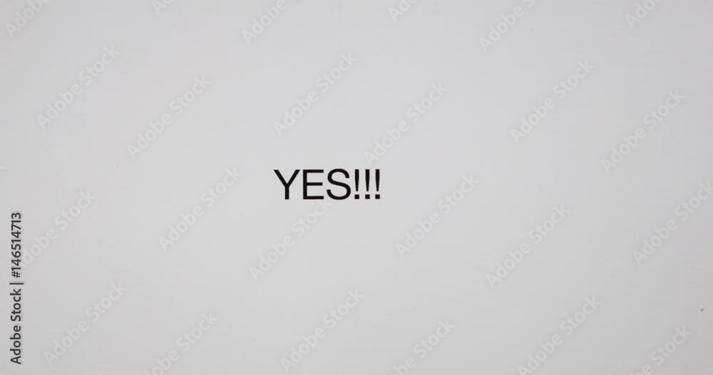 Typing Yes