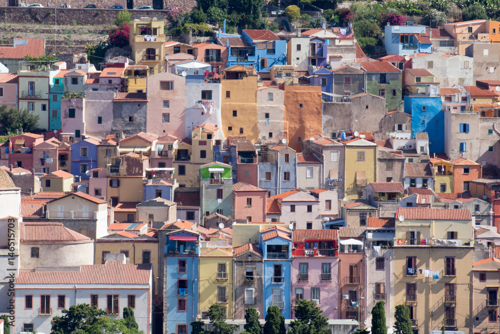 Bosa most colerful city in Sardinia, Italy