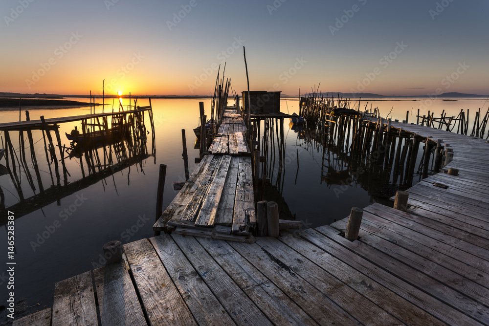 Fototapeta premium Cais Palafítico da Carrasqueira Comporta Portugal