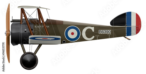 Sopwith Camel B6390 Black-Maria - Side Profile View