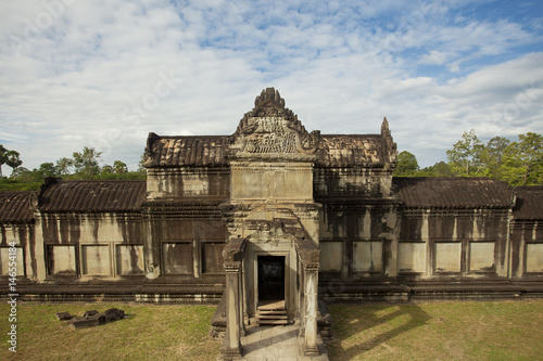 The ancient fortified walls of Angkor Wat Cambodia 