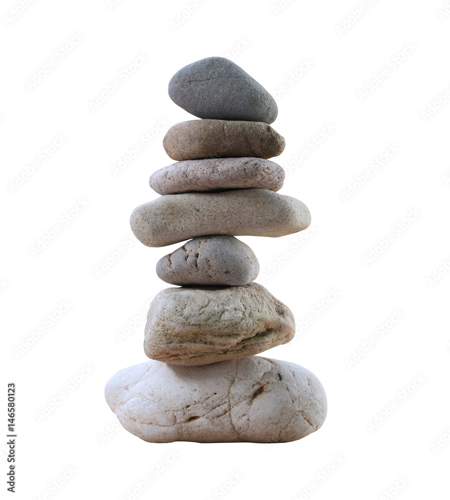 Naklejka Balance Stones stacked to pyramid.
