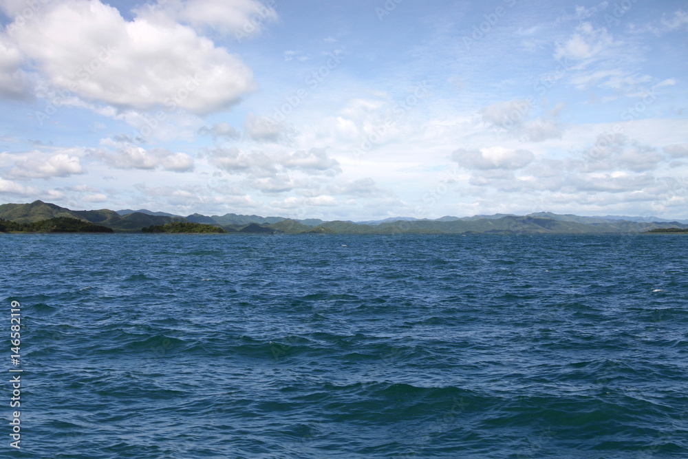 Sea wave and blue sky background. Sea wave and blue sky background.