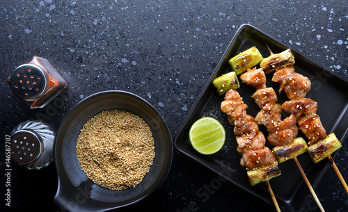 japanese chicken grill  Yakitori . photo