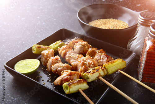 japanese chicken grill  Yakitori . photo