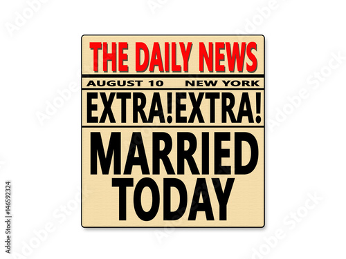 Newspaper Journal Wedding 