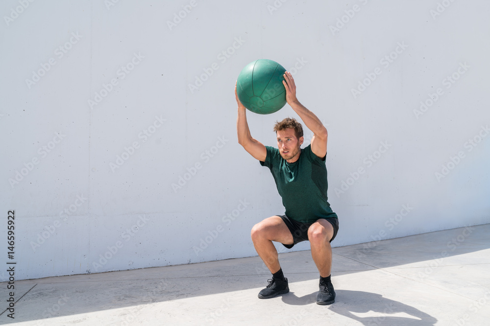 Medicine ball weight for squats sale