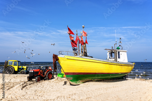 Fischerboot Strand Ostsee Westpommern Rewal