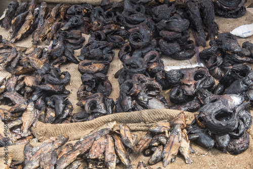 Dried Fish for sale in the market photo