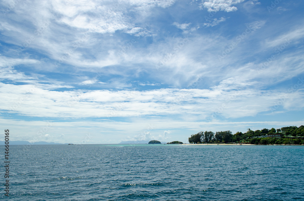 The Sea and Mountain at Koh ha, Similan No.5, a Group of Similan Islands in The Andaman Sea Thailand.