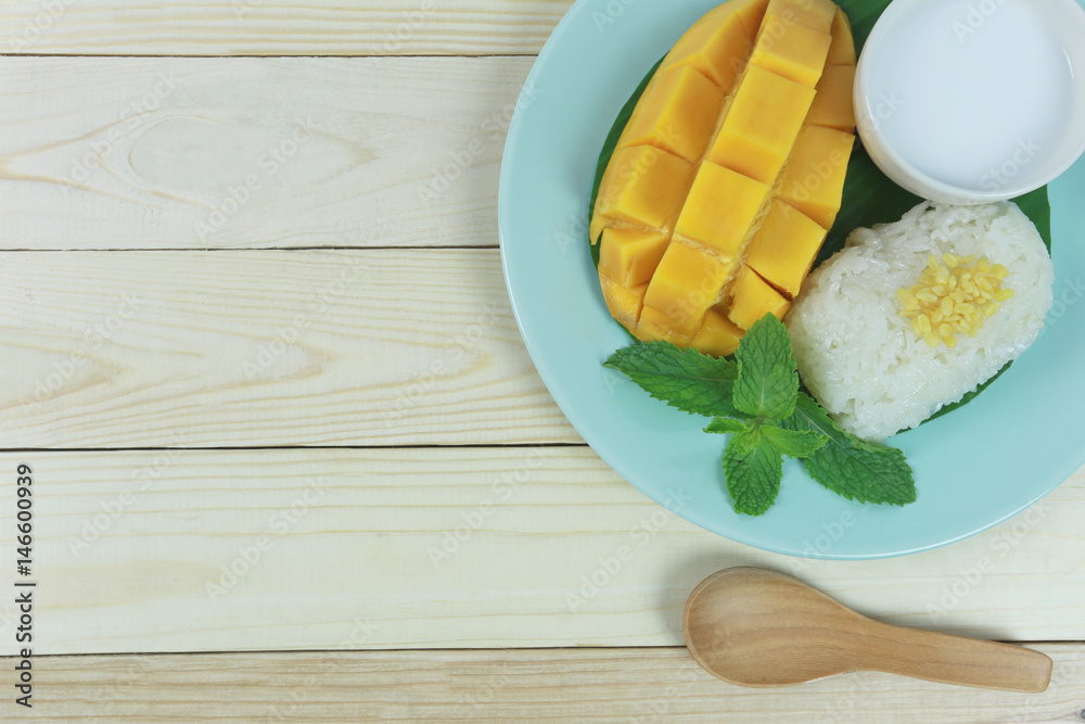 mango and sticky rice. mango and sticky rice.