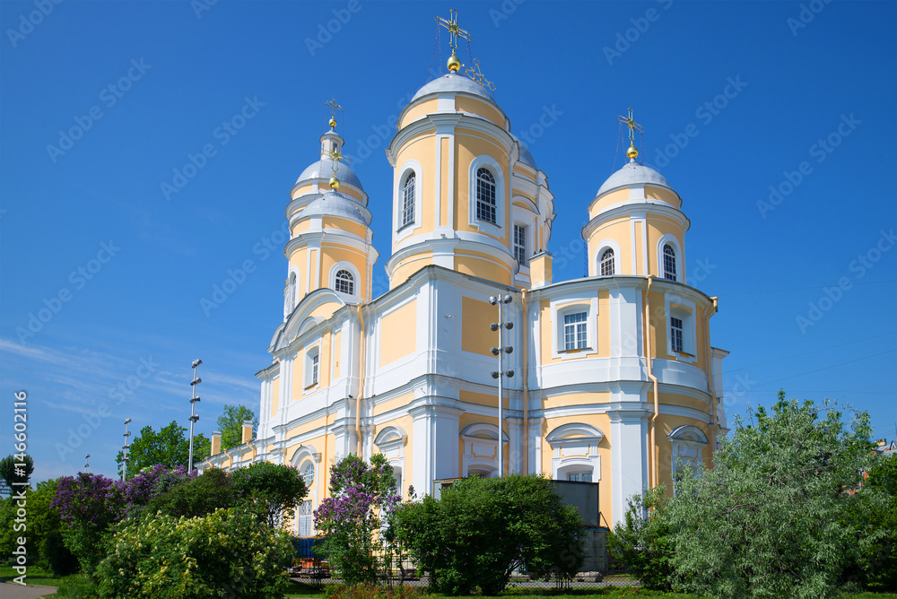 Prince-Vladimir (Vladimirskiy) Cathedral on a sunny May day. Saint-Petersburg, Russia
