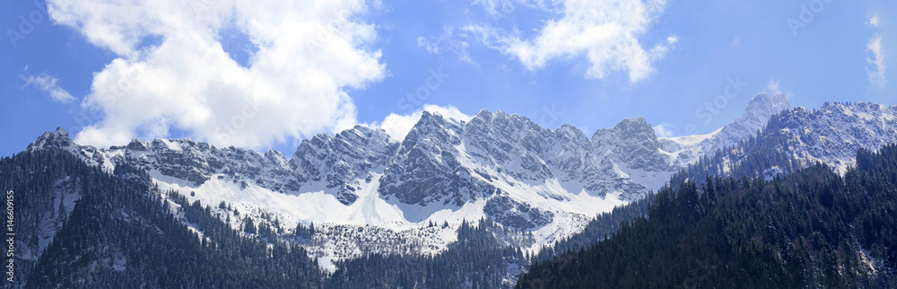 Hinterstein - Alpen - Berge - Allgäu - Panorama - Bergkette