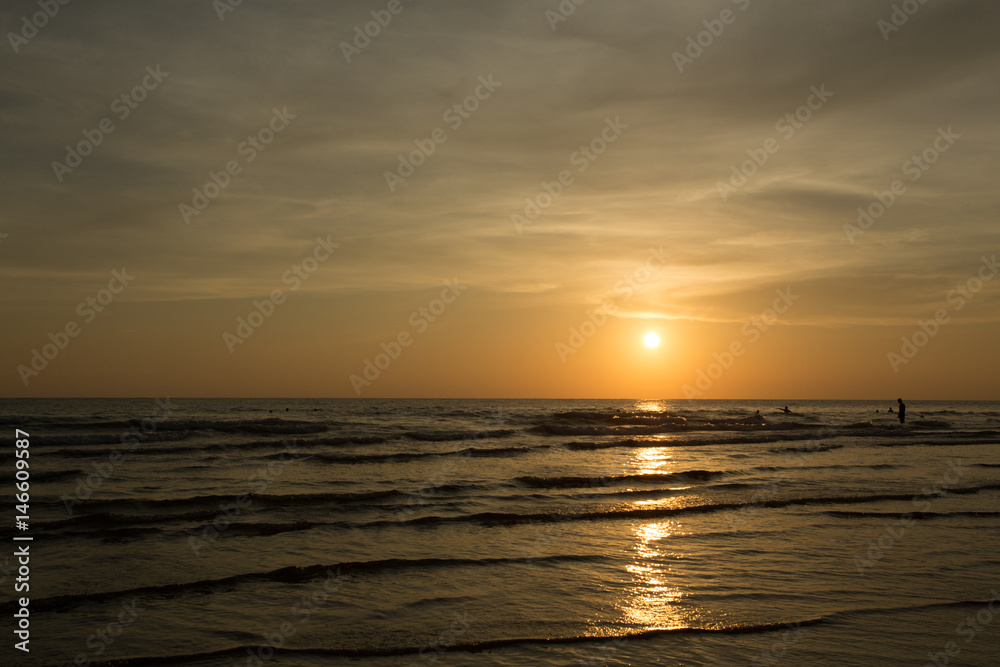 Sunset on a beach