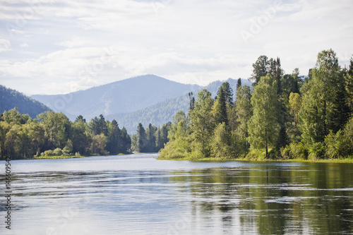 Biya river. Altai mountains landscape. Russia photo