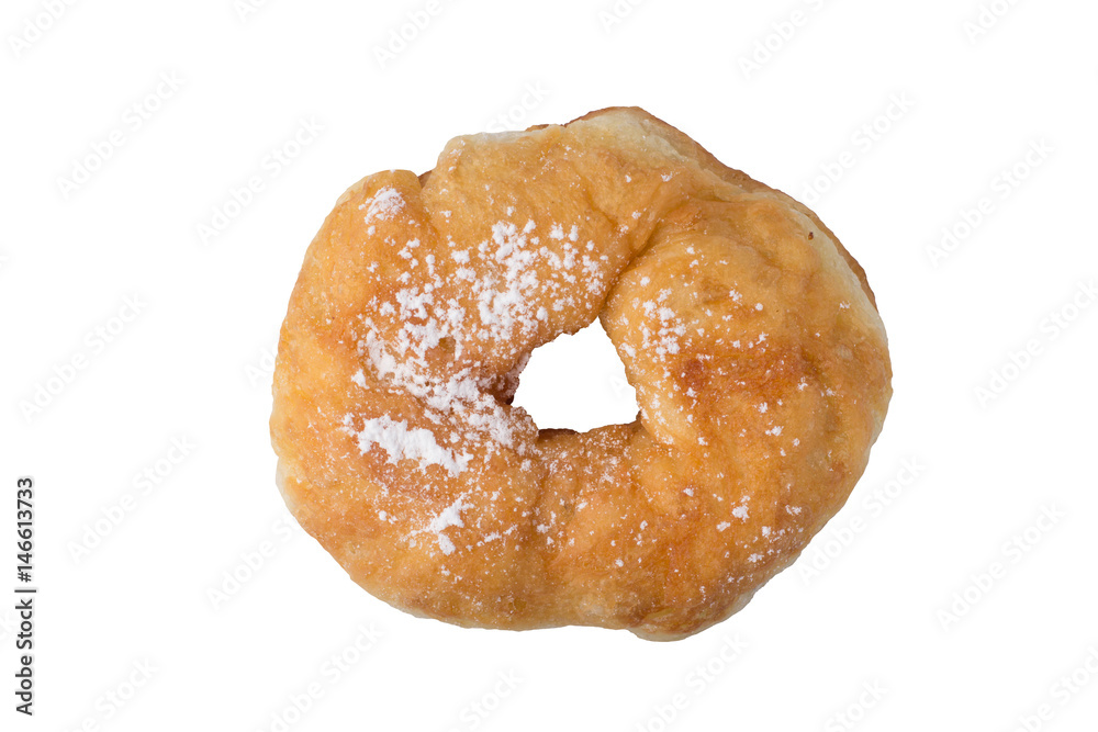 sugary donut isolated on a white background sugary donut isolated on a white background