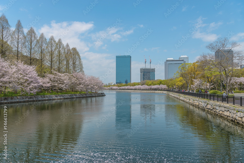 大阪城と大阪ビジネスパークの風景 大阪城と大阪ビジネスパークの風景