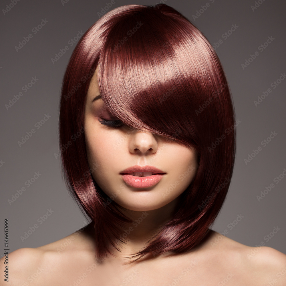 Portrait Of Beautiful Young Redhair Woman With Long Wavy Hair. Portrait Of Beautiful Young Redhair Woman With Long Wavy Hair.