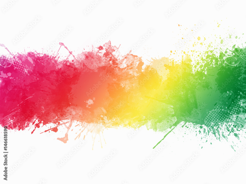 Fototapeta premium Multi-Color Paint Splatter Border/Background