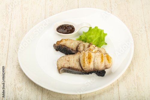 Grilled shark steak