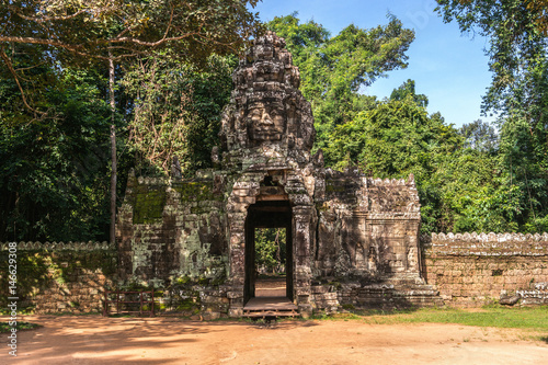 Entrance to Banteay Kdei temple, Cambodia photo