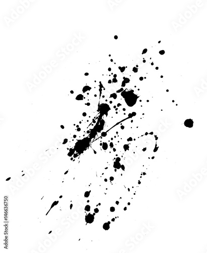 Brush stroke and texture. Smear brush on a white background.