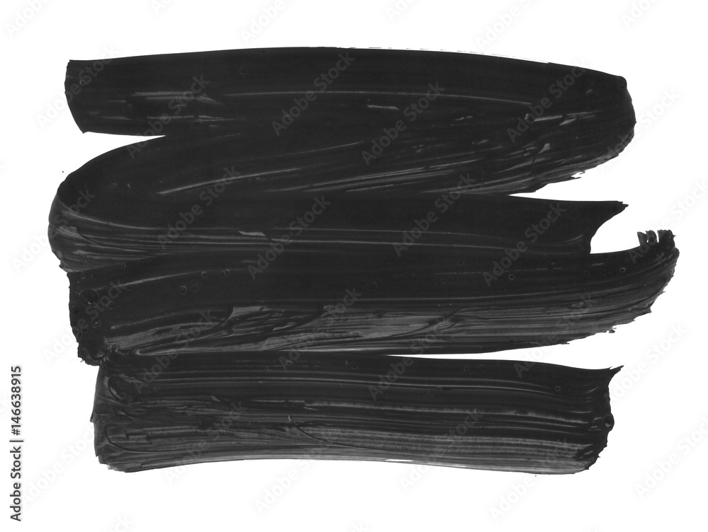 Fototapeta premium Brush stroke and texture. Smear brush on a white background.