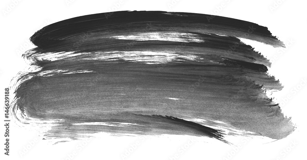 Fototapeta premium Brush stroke and texture. Smear brush on a white background.