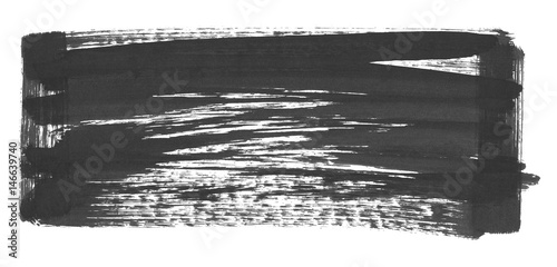 Brush stroke and texture. Smear brush on a white background.