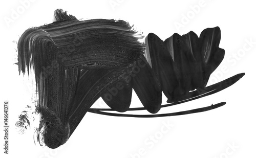 Brush stroke and texture. Smear brush on a white background.