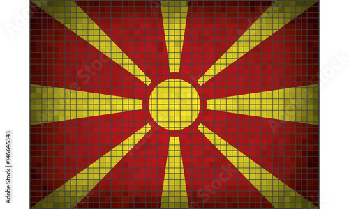 Mosaic flag of Macedonia
