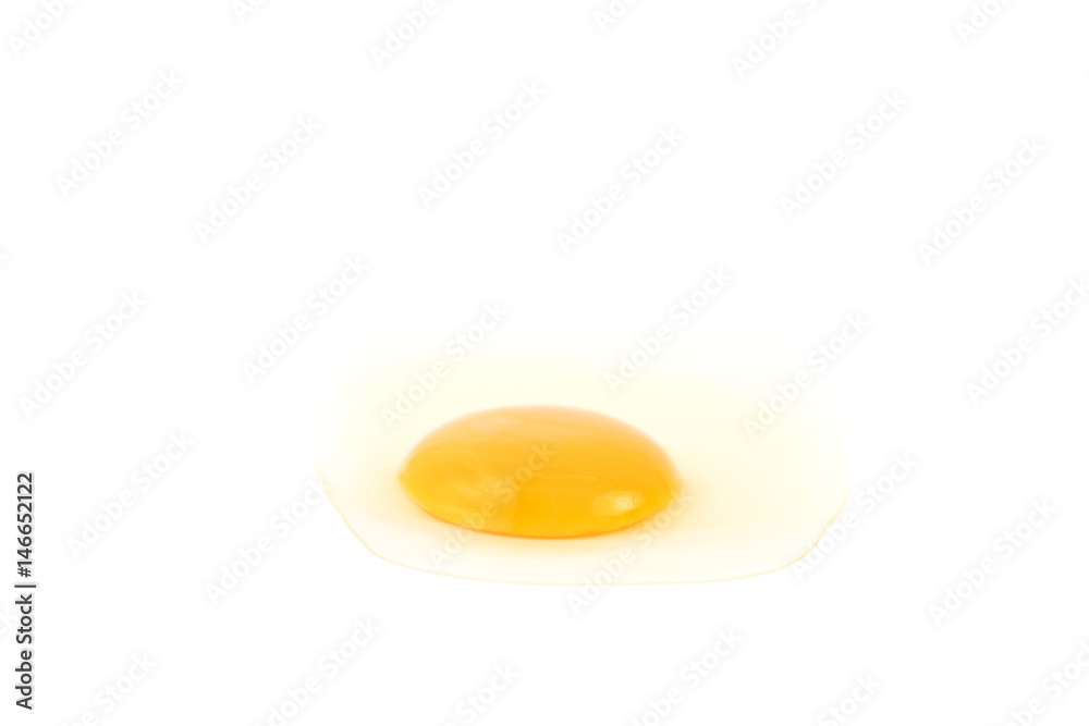 raw fresh egg without eggshell on white surface raw fresh egg without eggshell on white surface