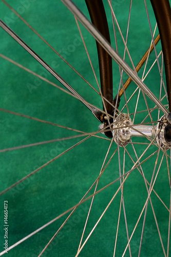 Bicycle wheel close-up