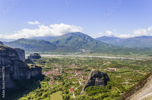 panoramic view on one of the Meteora monasteries