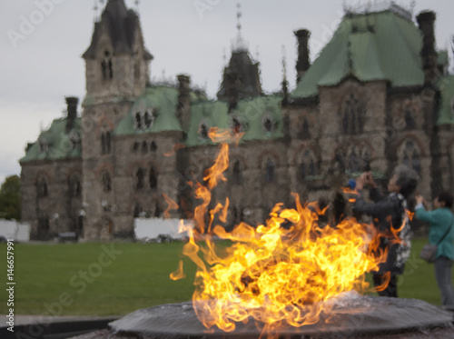 Through the centennial flame, Ottawa, Ontario, Canada