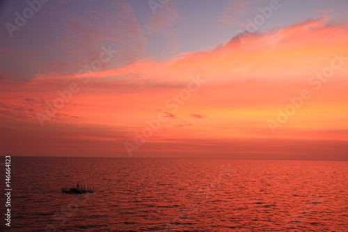 Sunset over Tonle Sap, Cambodia © marcuspon