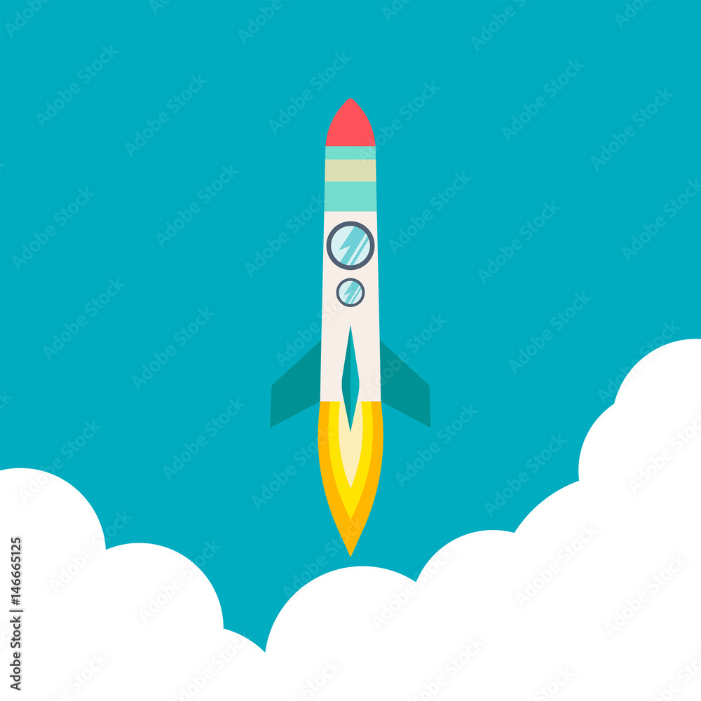 Rocket ship in a flat style. illustration with 3d flying rocket.Space travel to the moon.Space rocket launch.Project start up and development process.Innovation product,creative idea. Management. Rocket ship in a flat style. illustration with 3d flying rocket.Space travel to the moon.Space rocket launch.Project start up and development process.Innovation product,creative idea. Management.