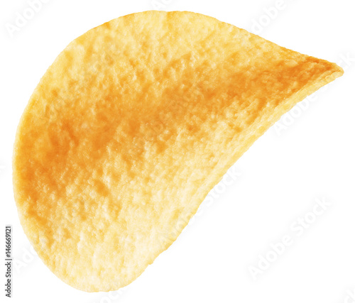 potato chips isolated on a white background