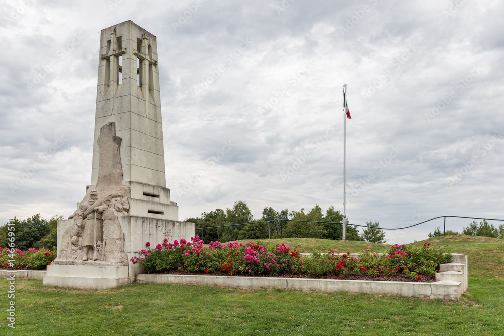 Memorial WW1 at Butte de Vauquois near Verdun, France