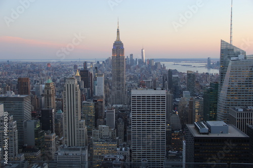 View at Empire State Building at dawn from Rockefeller © Sandra