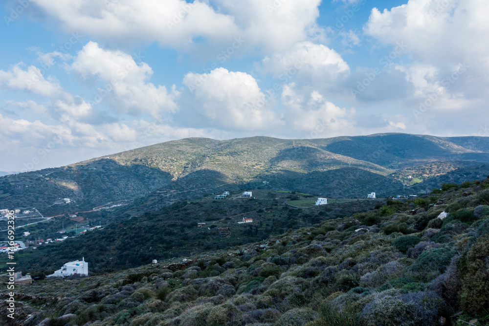 Landscape in central Andros island.
