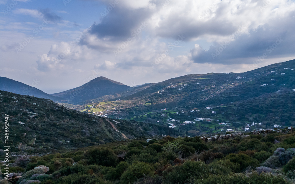 Landscape near Katakilos, Andros island.