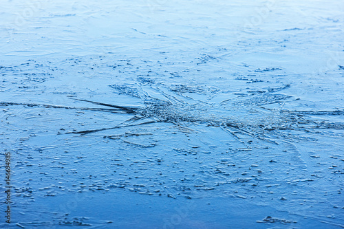 Thin blue ice
