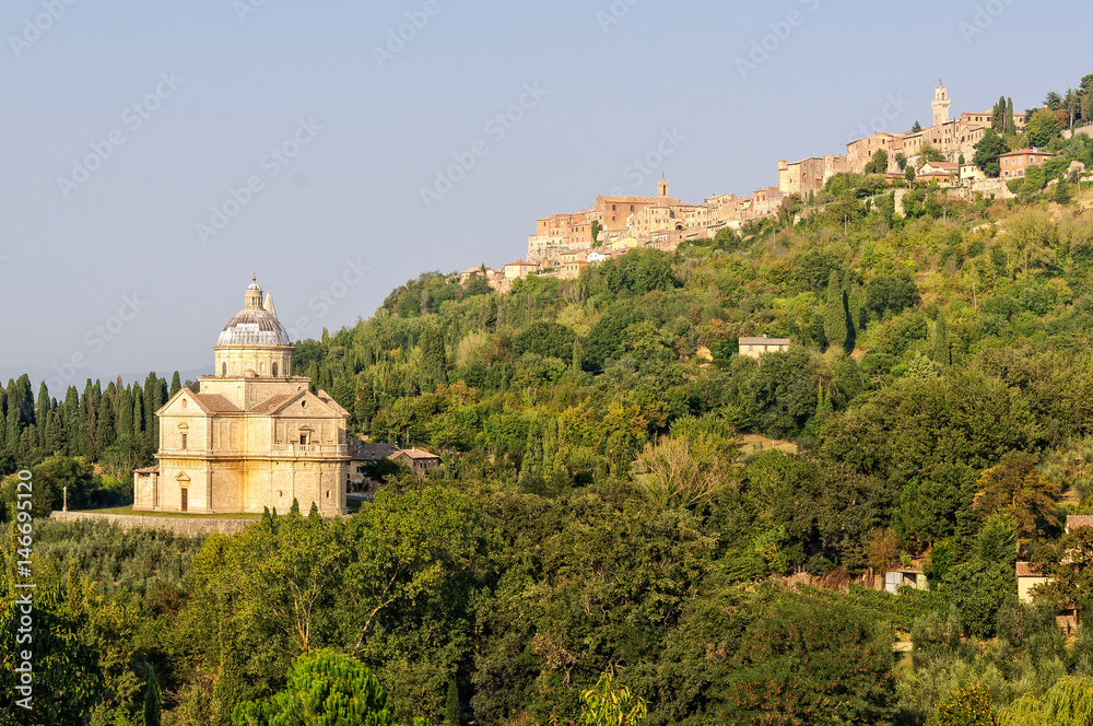 The renaissance Church of San Biagio under the walls of Montepulciano in Tuscany, Italy The renaissance Church of San Biagio under the walls of Montepulciano in Tuscany, Italy
