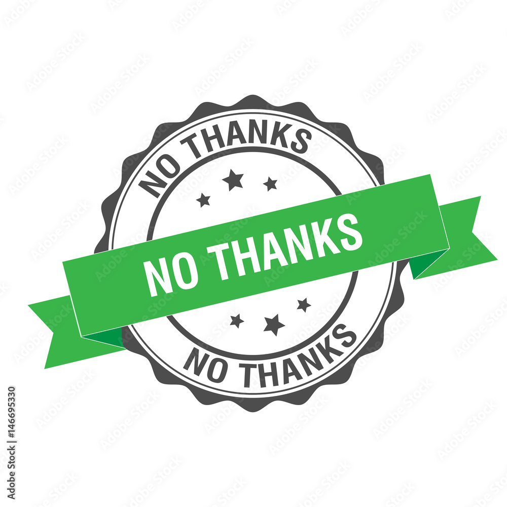 Fototapeta premium No thanks stamp illustration