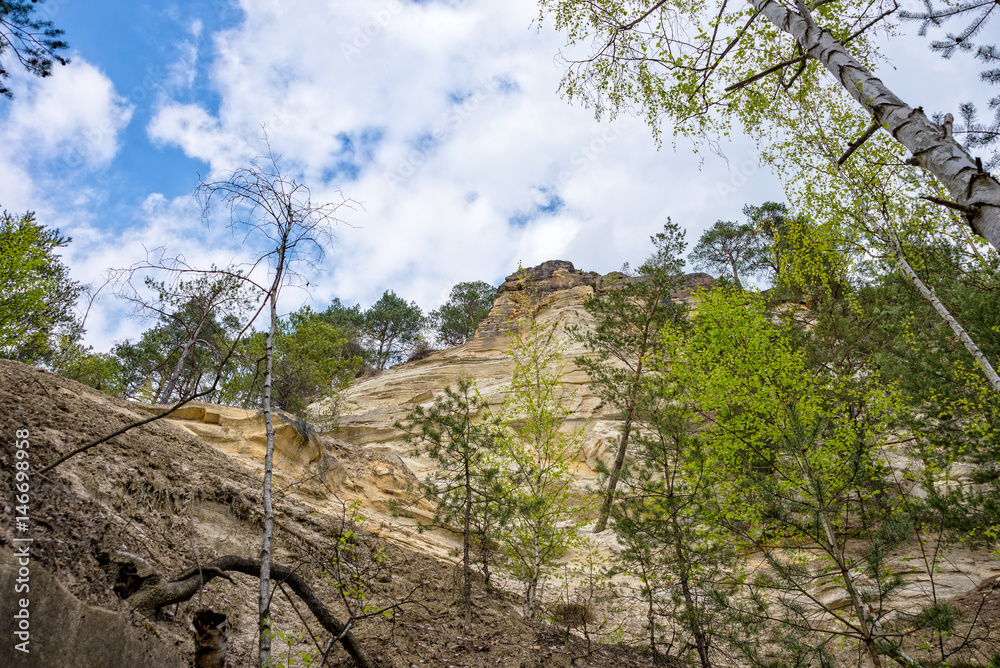 Sandstone mountain from the bottom Sandstone mountain from the bottom
