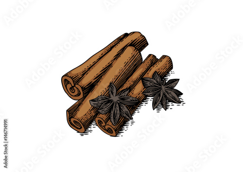 Cinnamon's sticks and star anise