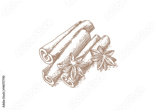 Cinnamon's sticks and star anise